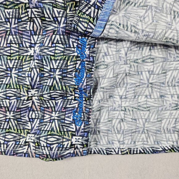 Robert Graham Shirt Mens L Geometric Classic Fit Short Sleeve - Picture 4 of 8